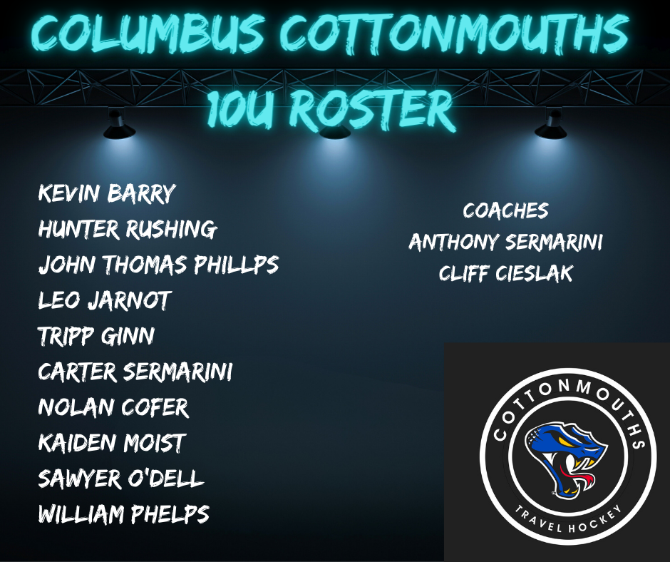 Columbus Cottonmouths 10U Roster 2024-2025